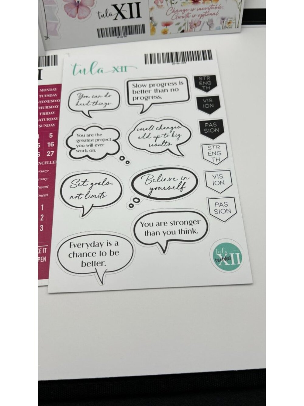 Tula XII Decorative Planner Sticker Set - Monthly Inspirational & Functional Des - Picture 3 of 8